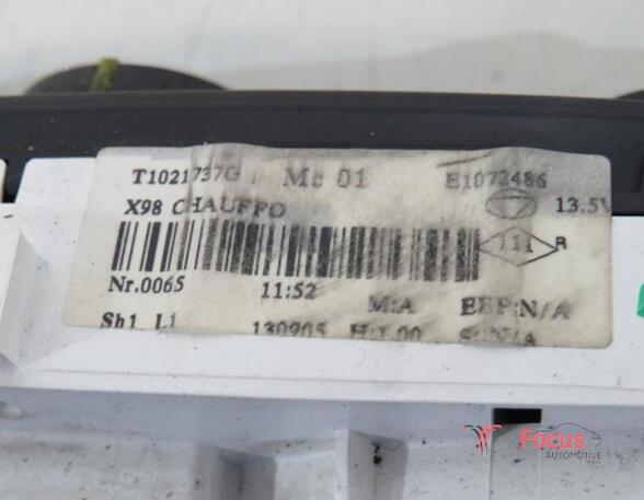 Heating & Ventilation Control Assembly RENAULT CLIO IV (BH_), RENAULT CAPTUR I (J5_, H5_), RENAULT CLIO III (BR0/1, CR0/1)