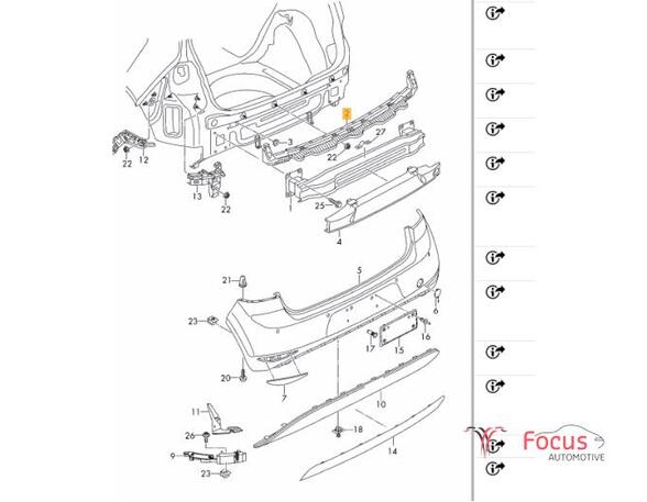 Stoßstangenträger hinten VW Golf VII 5G 5G6807863A P14690430