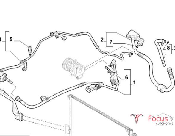 Air Conditioning Line FIAT 500L (351_, 352_)