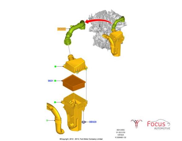 Aanzuigslang luchtfilter FORD Fiesta VI (CB1, CCN)