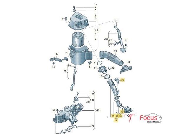 Ansaugschlauch für Luftfilter VW Polo V 6R, 6C 6R0129654C P18490804