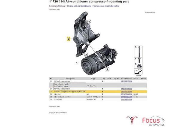 Engine Mount Bracket BMW 1 (F20)