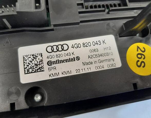 Heating & Ventilation Control Assembly AUDI A6 Avant (4G5, 4GD), AUDI A6 Allroad (4GH, 4GJ), AUDI A7 Sportback (4GA, 4GF)