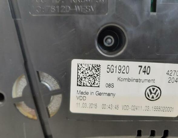 Aanwijsinstrument VW Golf VII (5G1, BE1, BE2, BQ1)