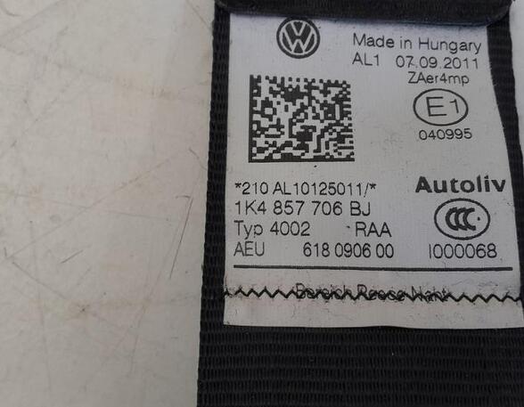 Sicherheitsgurt rechts vorne VW Golf VI 5K 1K4857706BJ P21314913