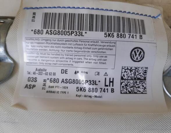 Roof Airbag VW Golf V (1K1), VW Golf VI (5K1)