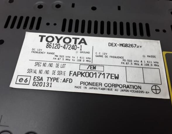 CD-Radio TOYOTA PRIUS Hatchback (_W2_)