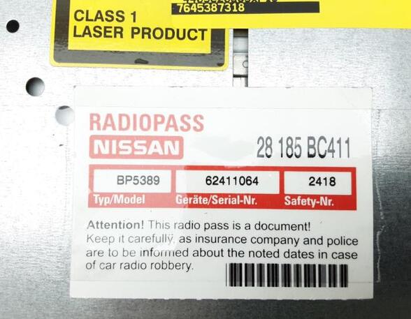 CD-Radio NISSAN NOTE (E11, NE11)