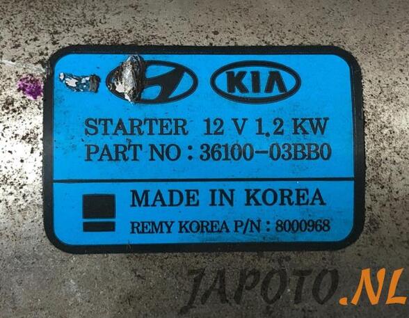 Starter KIA PICANTO (JA), KIA PICANTO (TA)