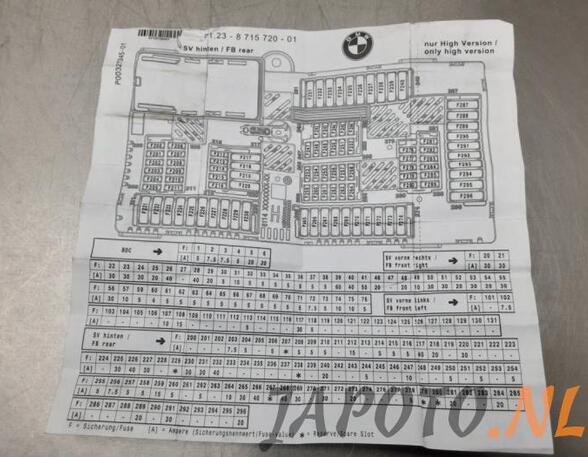 Fuse Box TOYOTA SUPRA (DB_)