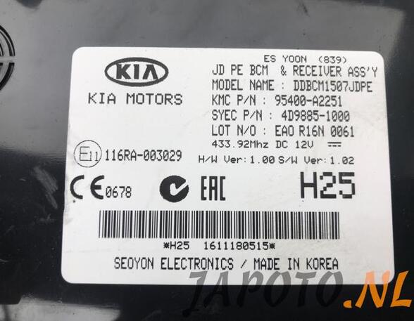 Control unit KIA CEE'D Sportswagon (JD), KIA CEE'D (JD)