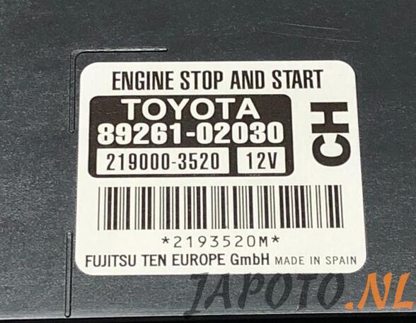 Control unit TOYOTA AURIS (_E15_), TOYOTA AURIS Estate (_E18_), TOYOTA AURIS (_E18_)