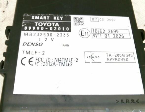 Control unit TOYOTA AURIS (_E15_), TOYOTA AURIS (_E18_), TOYOTA AURIS Estate (_E18_)