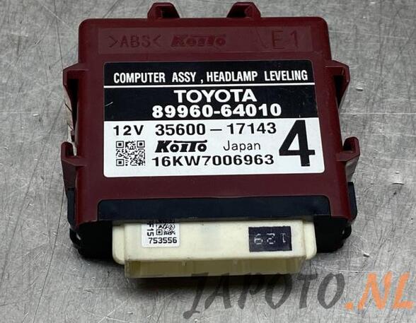 Control unit for headlight range adjustment TOYOTA VERSO (_R2_)