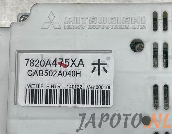 Heating & Ventilation Control Assembly MITSUBISHI OUTLANDER III (GG_W, GF_W, ZJ, ZL, ZK)