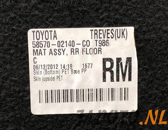 Trunk Floor Mat Carpet TOYOTA AURIS (_E18_), TOYOTA AURIS Estate (_E18_)