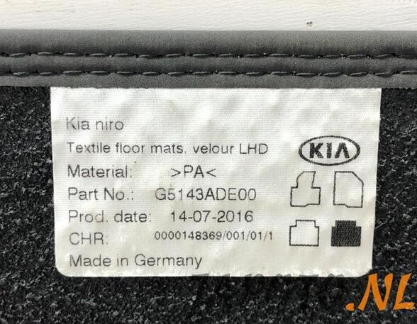 Floor mat (Carpet Mat) KIA NIRO I (DE)