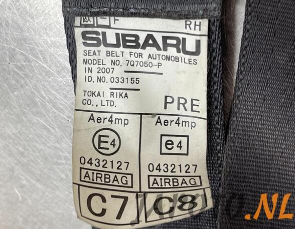 Safety Belts SUBARU LEGACY IV Estate (BP), SUBARU OUTBACK (BL, BP)