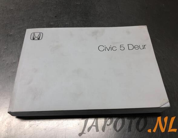 Operation manual HONDA CIVIC VII Hatchback (EU, EP, EV)