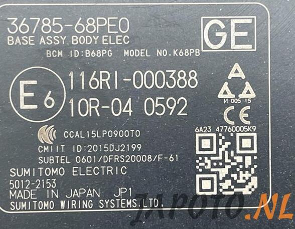 Control unit central electric (BCM) SUZUKI BALENO (FW, EW)