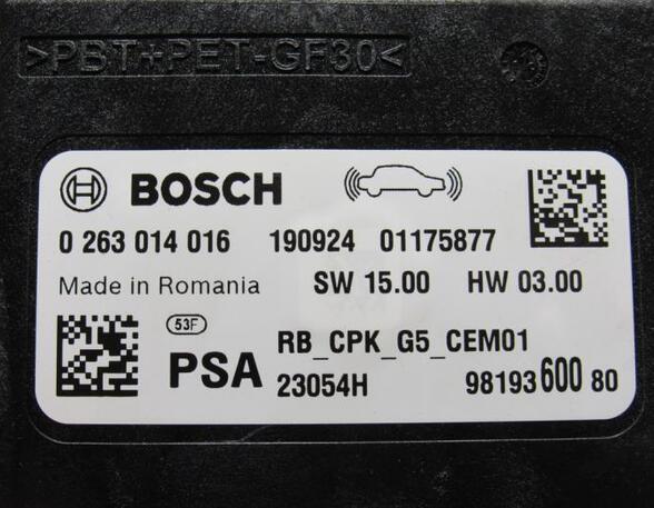 Regeleenheid park distance control PEUGEOT 3008 SUV (MC_, MR_, MJ_, M4_)