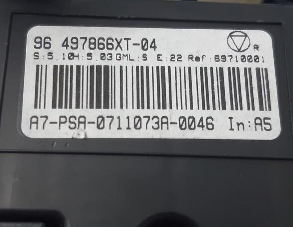 Heizungsbetätigung (Konsole) Peugeot 207 CC  96497866XT P19550970