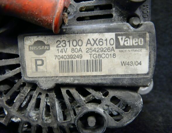 Alternator NISSAN MICRA III (K12)