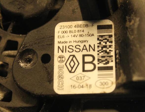 Alternator NISSAN Qashqai II SUV (J11, J11)