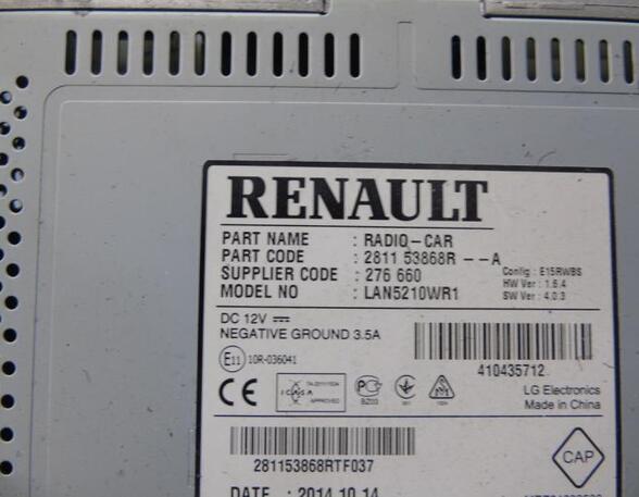 Autonavigatiesysteem RENAULT Captur I (H5, J5), RENAULT Clio IV (BH), RENAULT Clio III (BR0/1, CR0/1)