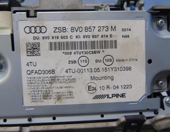 Navigation System AUDI A3 (8V1, 8VK), AUDI A3 Sportback (8VA, 8VF)