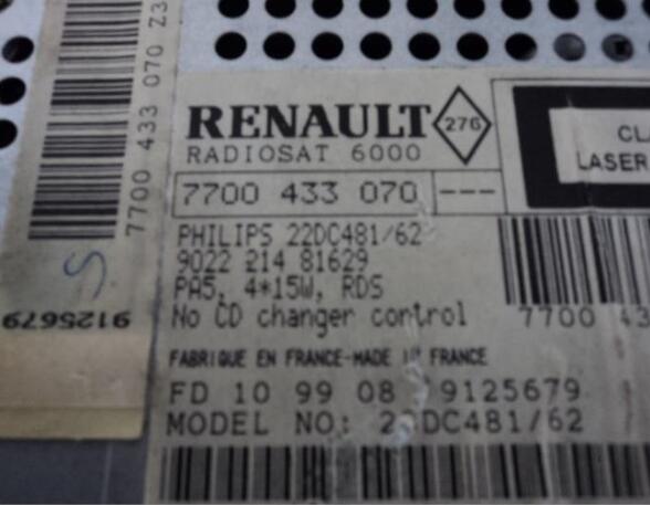 CD-Radio RENAULT CLIO II (BB_, CB_), RENAULT THALIA I (LB_), RENAULT CLIO III (BR0/1, CR0/1)