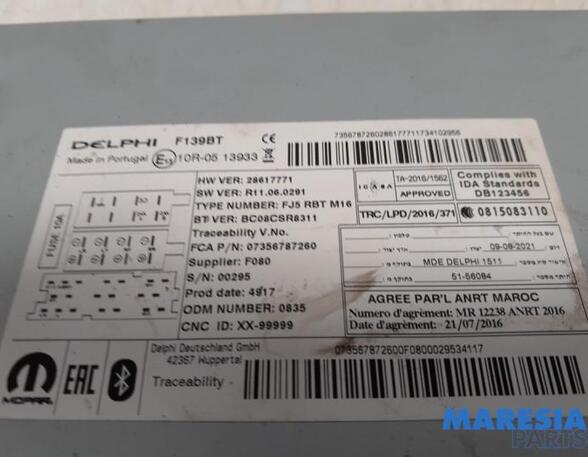 Radio FIAT PANDA (312_, 319_), FIAT PANDA VAN (312_, 519_), LANCIA YPSILON (312_)