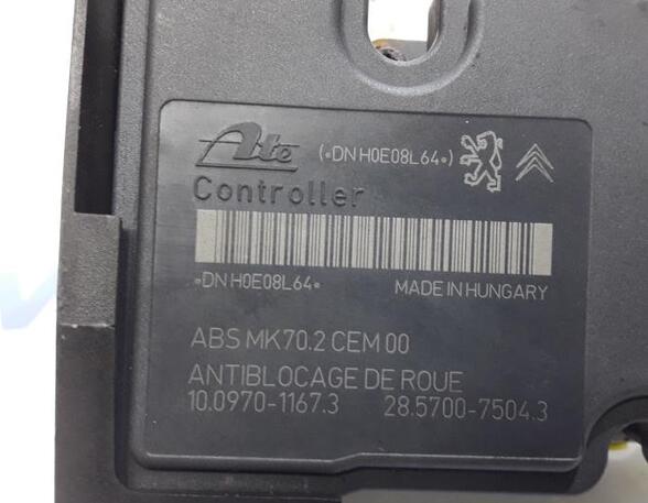 Abs Hydraulic Unit CITROËN C3 II (SC_), CITROËN DS3, CITROËN BERLINGO MULTISPACE (B9), CITROËN C4 II (B7)