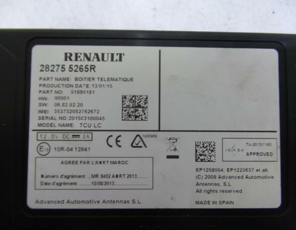 Control unit RENAULT CAPTUR I (J5_, H5_), RENAULT CLIO IV (BH_)