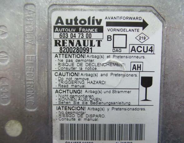 Regeleenheid airbag RENAULT MEGANE II (BM0/1_, CM0/1_)