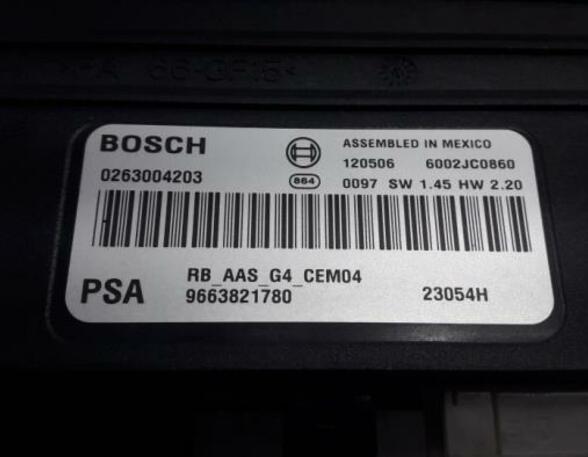 Control unit for parking support PEUGEOT 308 CC (4B)