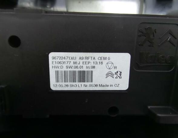 Heating & Ventilation Control Assembly PEUGEOT 208 I (CA, CC)