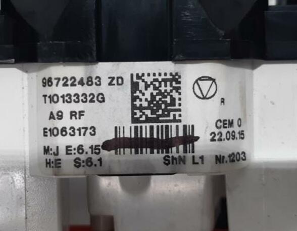 Heating & Ventilation Control Assembly PEUGEOT 208 I (CA, CC)