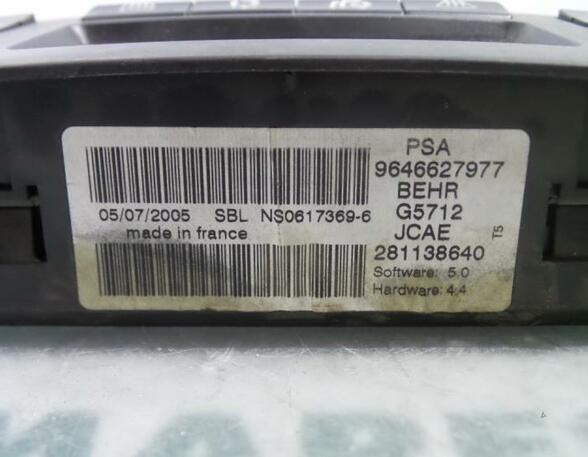 Heating & Ventilation Control Assembly PEUGEOT 307 Break (3E), PEUGEOT 307 SW (3H)