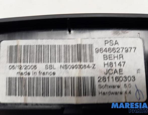 Heating & Ventilation Control Assembly PEUGEOT 307 CC (3B), PEUGEOT 307 Break (3E), PEUGEOT 307 SW (3H), PEUGEOT 307 (3A/C)