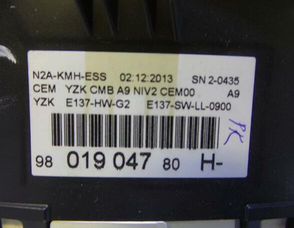 Instrument Cluster PEUGEOT 208 I (CA, CC)