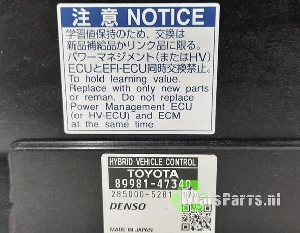 Control unit TOYOTA PRIUS PLUS (_W4_), TOYOTA Prius Plus (_W4_)