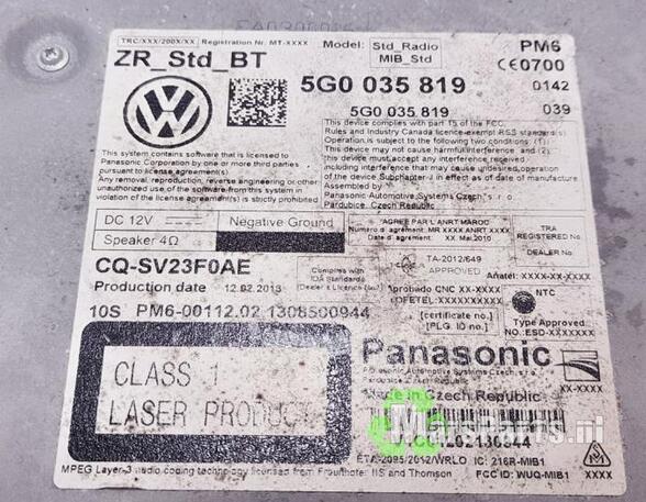 Regeleenheid VW GOLF VII (5G1, BQ1, BE1, BE2)