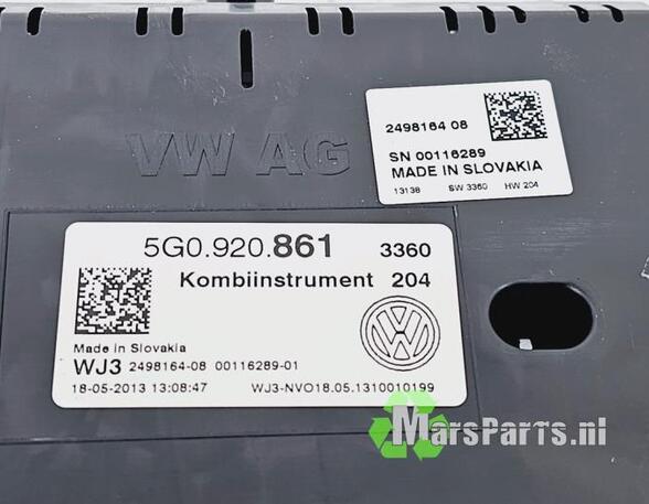 Toerenteller VW GOLF VII (5G1, BQ1, BE1, BE2)