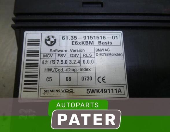 Control unit BMW 5 (E60), BMW 5 (F10)