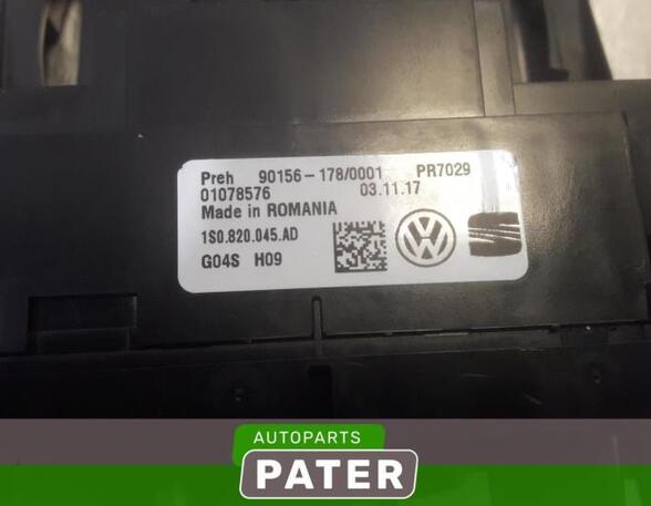 Heating & Ventilation Control Assembly VW UP! (121, 122, BL1, BL2, BL3, 123), VW LOAD UP (121, 122, BL1, BL2)