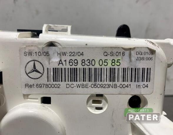 Heating & Ventilation Control Assembly MERCEDES-BENZ B-CLASS (W245)