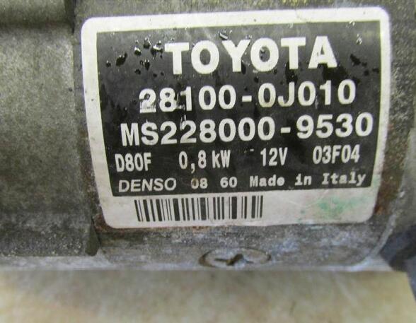 Startmotor TOYOTA Yaris (NCP1, NLP1, SCP1)