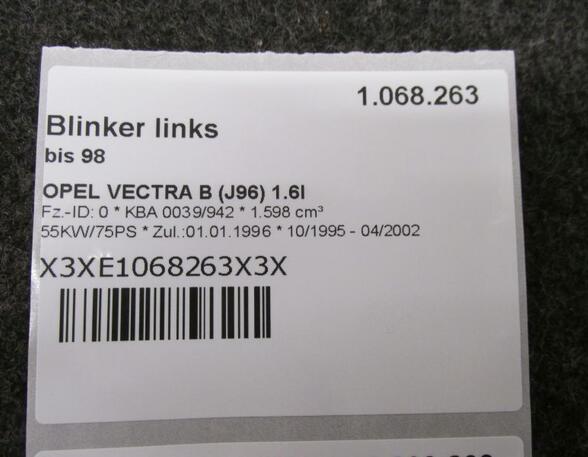 Blinker links bis 98 OPEL VECTRA B CC (38) 1.8I 16V 85 KW