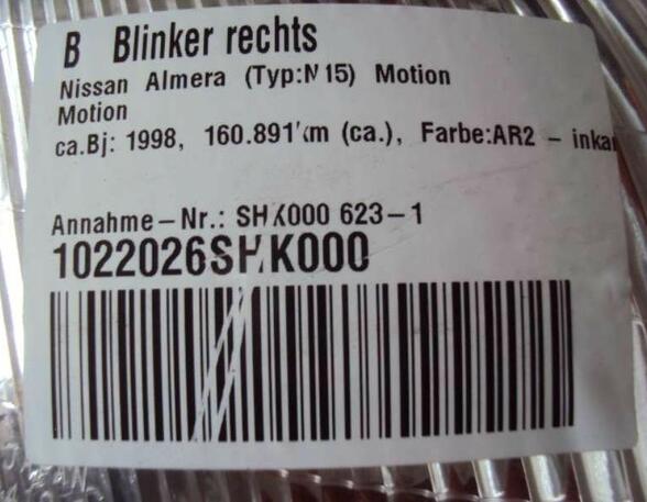 Achterlicht NISSAN Almera I Hatchback (N15)